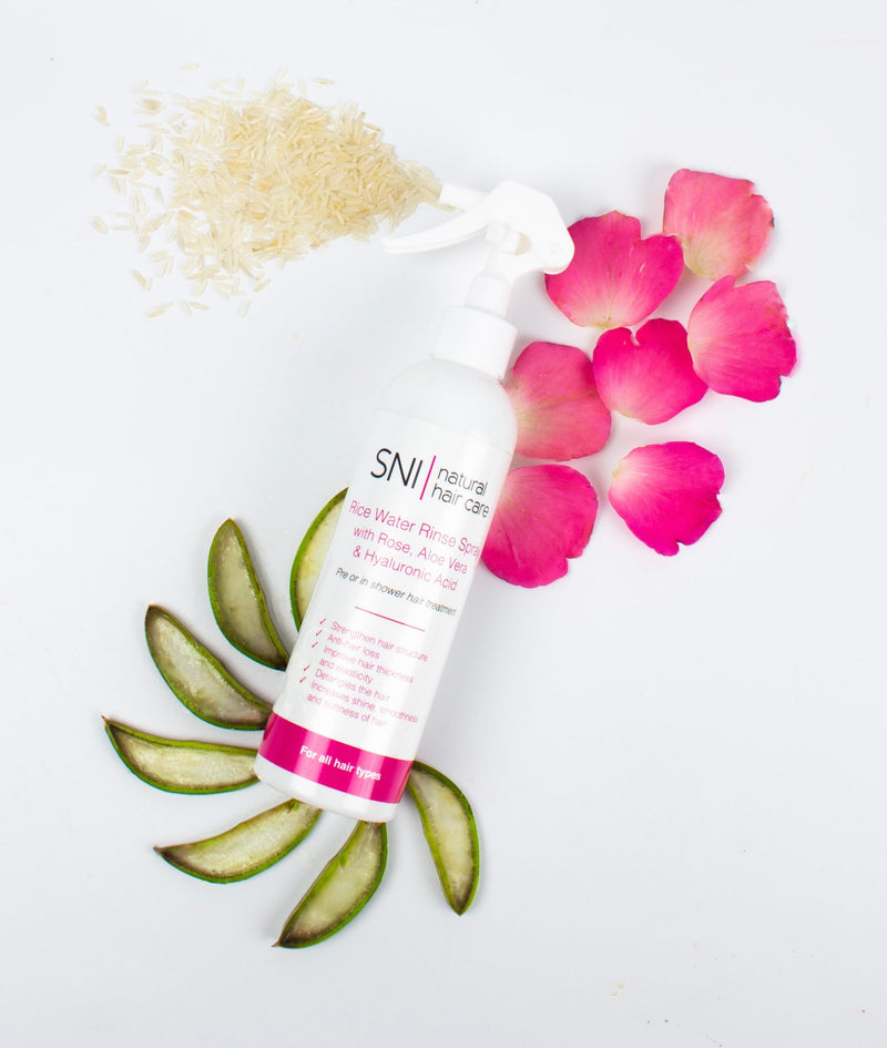 Rice Water Rinse Spray With Rose, Biotin And Hyaluronic Acid
